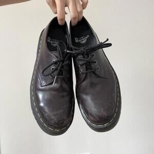 Dr. Martens 1461 platform black leather oxfords